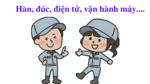 Đề thi mẫu các ngành thuộc lĩnh vực sản xuất như hàn, đúc...